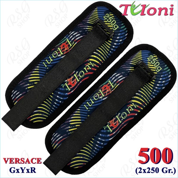 Ankle/wrist weights Tuloni pair 500 gr. mod. Versace GxYxR T1075-500