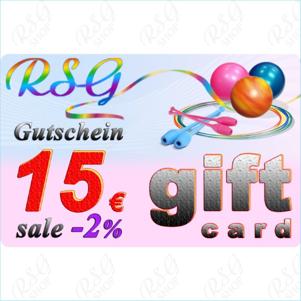Gutschein 15 EUR-Gültigkeit 3 Jahre-Sale 2% Art. SERT-15E98