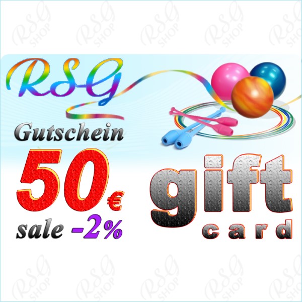 Gift Card 50 EUR - validity 3 years - Sale 2% Art. SERT-50E98