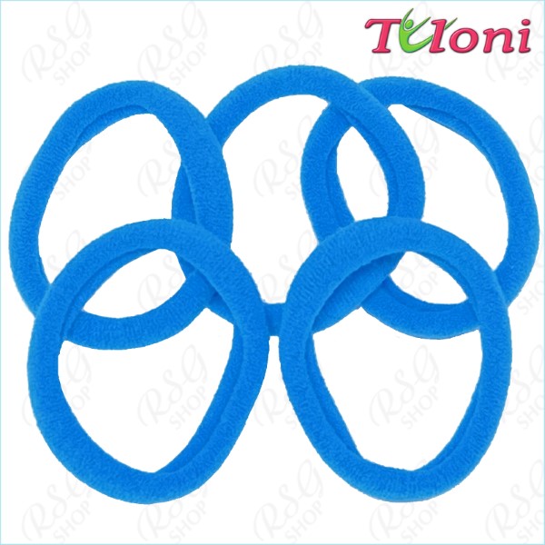 5 x Haargummis Tuloni 3,5cm col. Blue Art. HBC202011-06-5