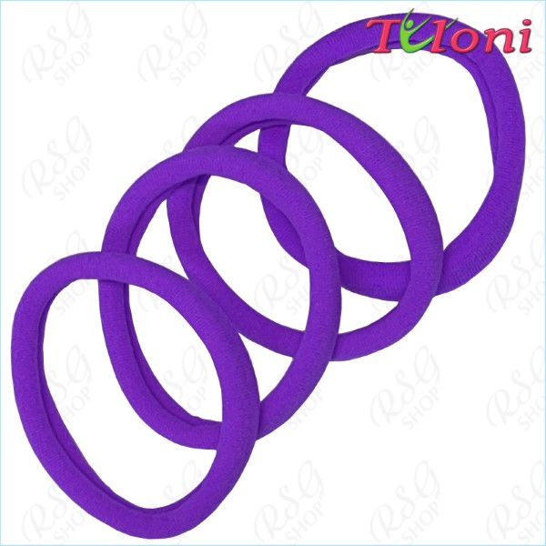 4 x Haargummis Tuloni 5cm col. Viola Art. HBC202012-08-4