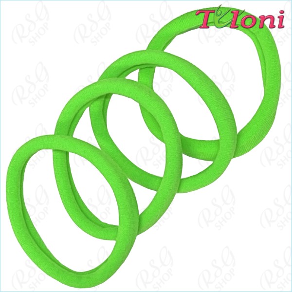 4 x Haargummis Tuloni 5cm col. Green Art. HBC202012-12-4