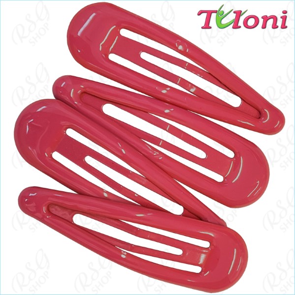 4 x Haarspangen Tuloni 5cm one-col. Cherry Pink Art. HC001-29-4