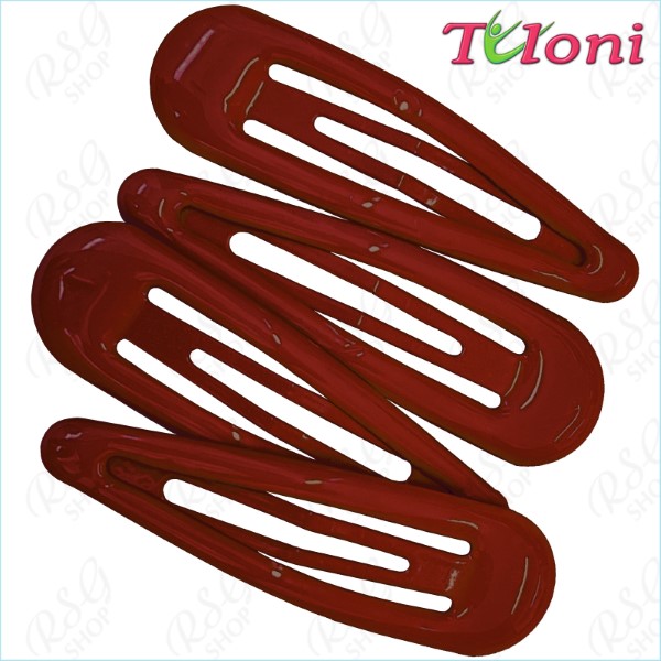 4 x Haarspangen Tuloni 5cm one-col. Dark Brown Art. HC001-40-4