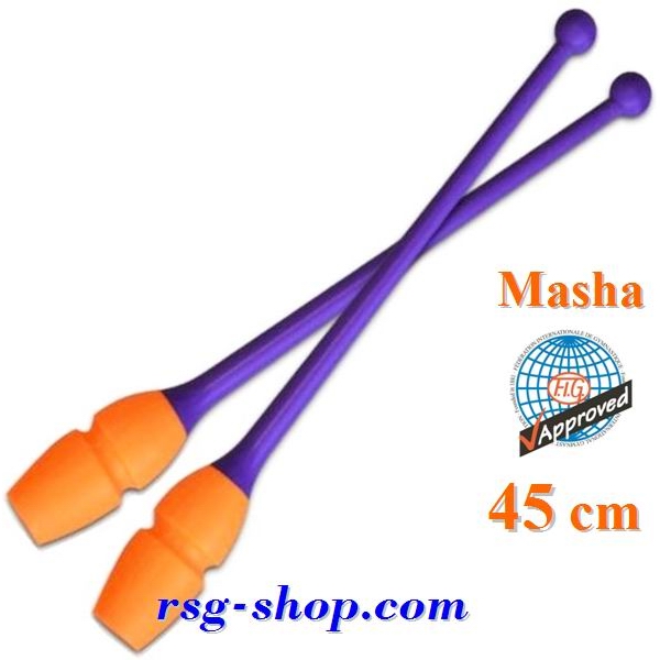 Булавы Pastorelli 45 cm мод Masha цв. Viola-Orange FIG Art 02907