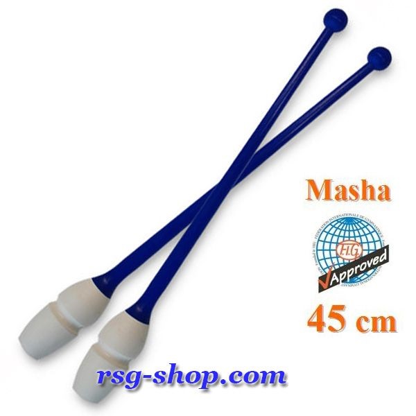Булавы Pastorelli 45 cm мод Masha цв. White-Blue FIG Art 03528
