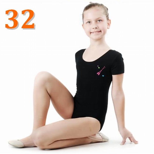 Tank Leotard GP mod. KLEOPATRA.V s. 32 (116-122) Black LGL60V-32