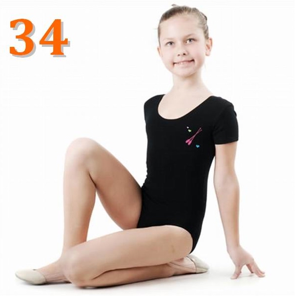Tank Leotard GP mod. KLEOPATRA.V s. 34 (122-128) Black LGL60V-34