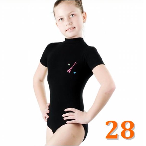 Turtleneck Leotard KLAUDIA.N s. 28 (104-110) Black Art. LGL7028