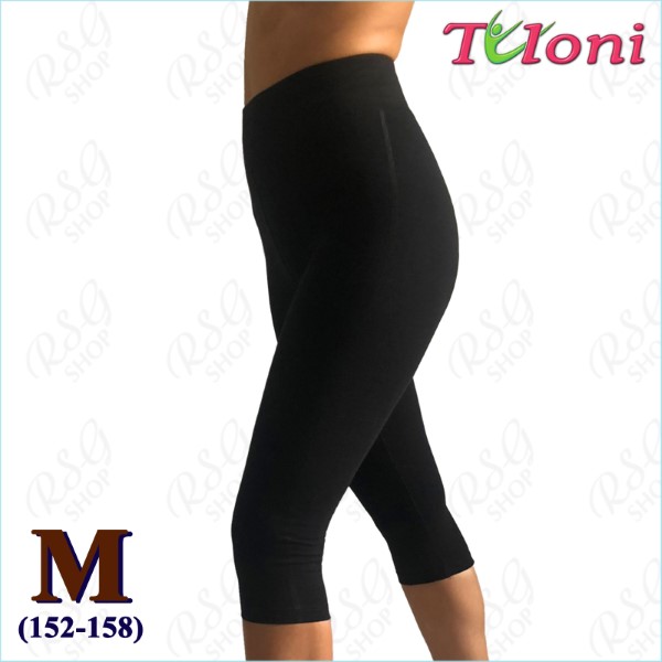 Capri Leggings 3/4 Tuloni mod. LD02 Gr. M (152-158) Black LD02C-BM