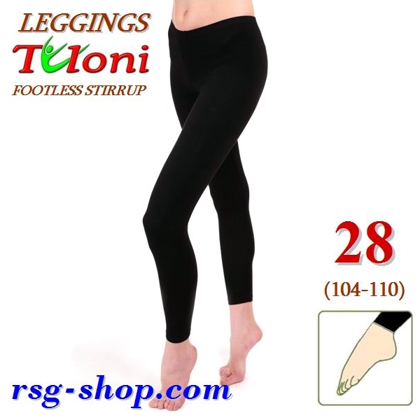 Footless Leggings Tuloni LD-01 s 28 (104-110) col Black LD01C-B28