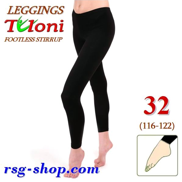 Footless Leggings Tuloni LD-01 s 32 (116-122) col Black LD01C-B32
