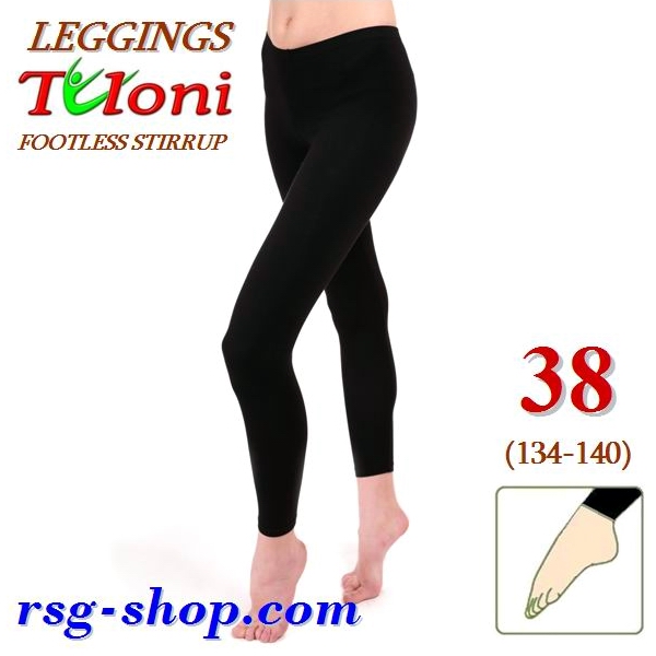 Footless Leggings Tuloni LD-01 s 38 (134-140) col Black LD01C-B3