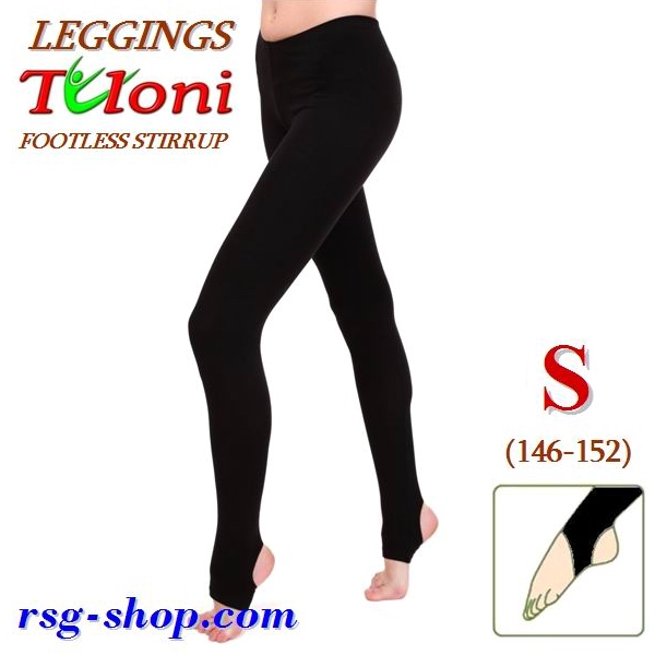Леггинсы без пятки Tuloni s. S (146-152) col. Black LP02C-BS