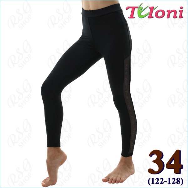 Footless Leggings Tuloni mesh insert s. 34 (122-128) col. Black Art. LD04PM-B34