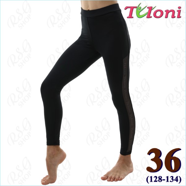 Footless Leggings Tuloni mesh insert s. 36 (128-134) col. Black Art. LD04PM-B36