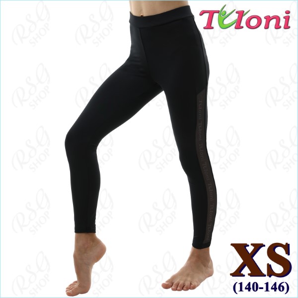 Footless Leggings Tuloni mesh insert s. XS (140-146) col. Black Art. LD04PM-BXS