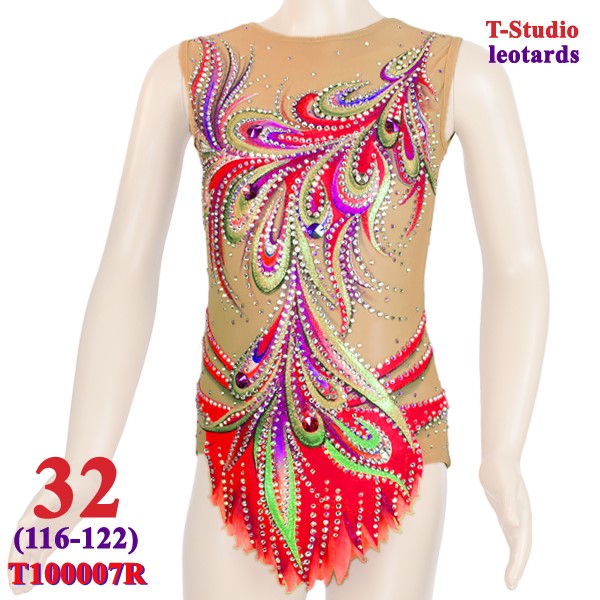 RG Leotard T-Studio s. 32 (116-122) col. Red Art. T100007R-32