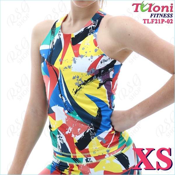 Long Tanktop Tuloni Fitness des. Versace s. XS col. GxYxR Art. TLF21P-02-XS