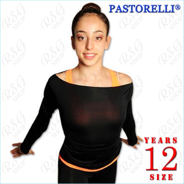 TOP Pastorelli boat-neck s. 12 (134-140) col. Black Art. 03012