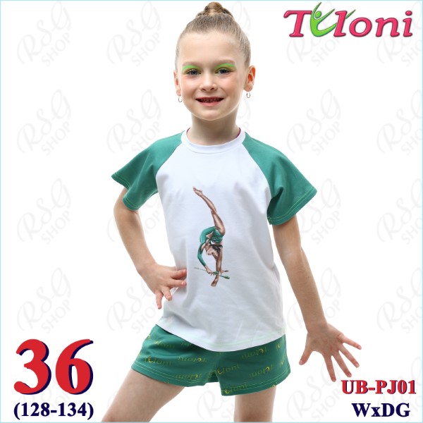 Pyjama Tuloni mod. Julia col. White x Dr.Green s. 36 (128-134) PJ01-36