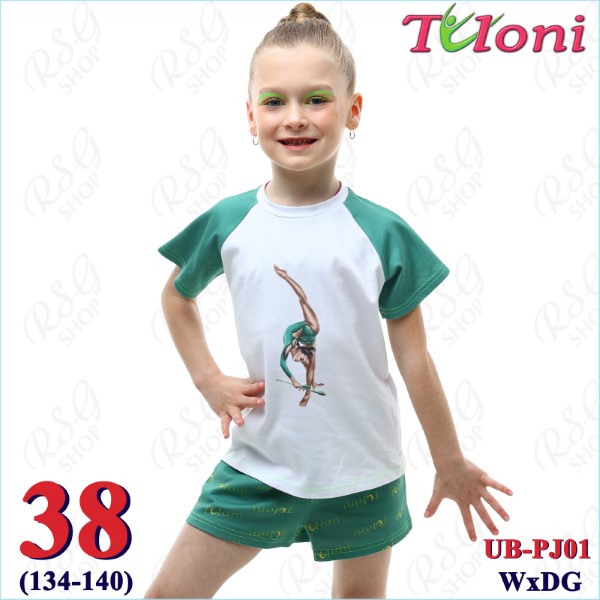 Pyjama Tuloni mod. Julia col. White x Dr.Green s. 38 (134-140) PJ01-38
