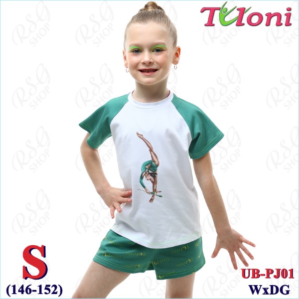 Pyjama Tuloni mod. Julia col. White x Dr.Green s. S (146-152) PJ01-S