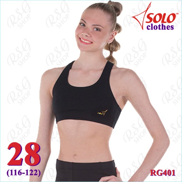 Short Tank Top Solo s. 28 (116-122) Cotton col. Black RG401.107-28