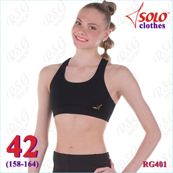 Short Tank Top Solo s. 42 (158-164) Cotton col. Black RG401.107-42