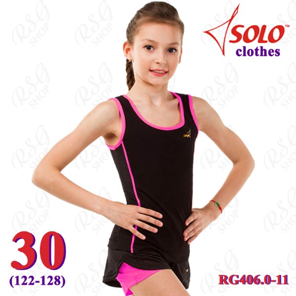 Long Top Solo s. 30 (122-128) col. Black - Neon Pink RG406.0-11-30