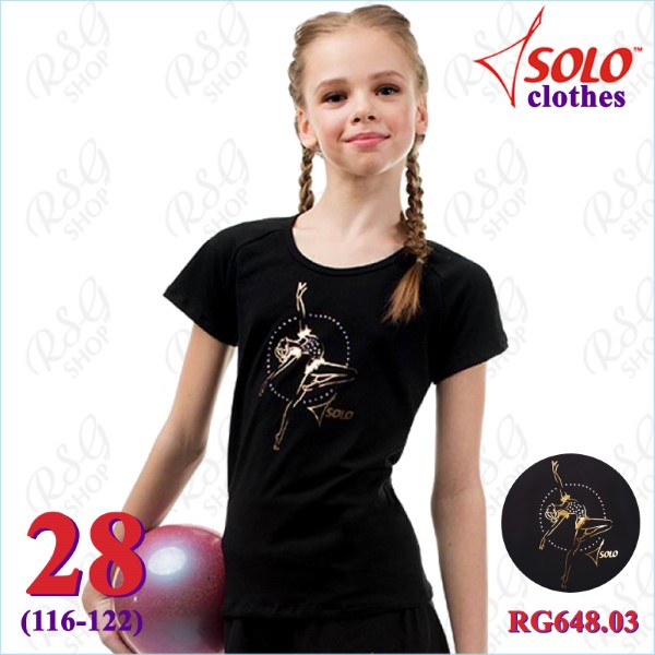 T-Shirt Solo s. 28 (116-122) Cotton Black RG648.03.107-28