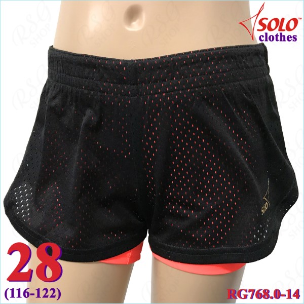 Doppelte Kurzhose Solo s. 28 (116-122) Black-Orange RG768.0-14-28