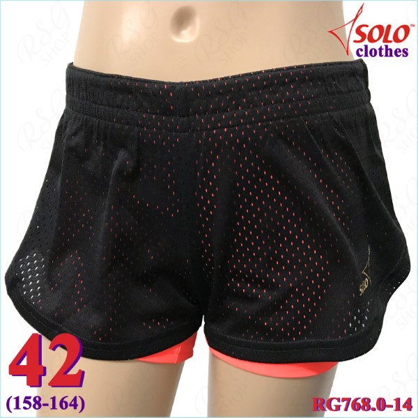 Doppelte Kurzhose Solo s. 42 (158-164) Black-Orange RG768.0-14-42