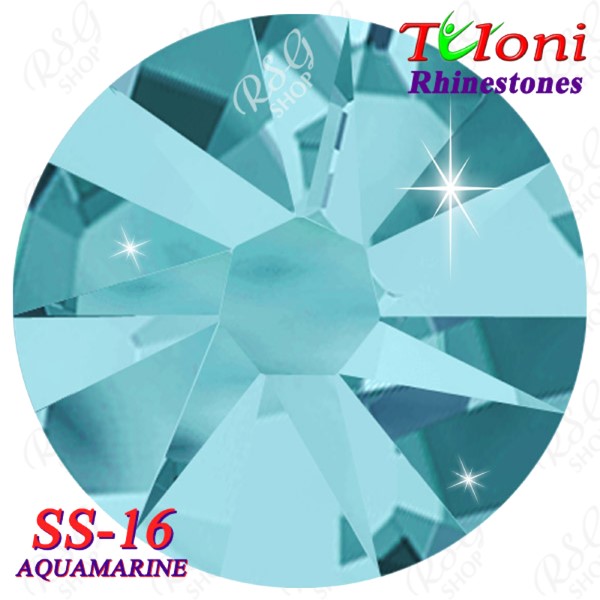 Rhinestones Tuloni SS16 col. Aquamarine 1440 mod. Stile HotFix