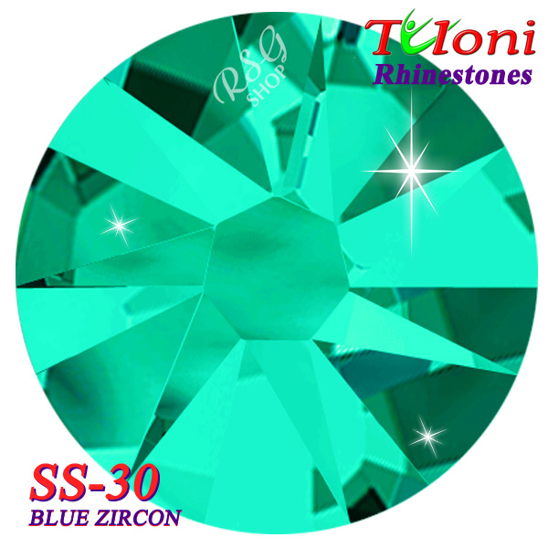 Rhinestones Tuloni SS30 col. Blue Zircon 288 mod. Basic HotFix