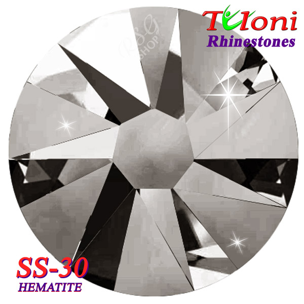 Rhinestones Tuloni SS10 col. Hematite 1440 mod. Elite HotFix