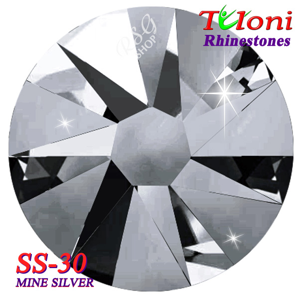 Rhinestones Tuloni SS30 col. Mine Silver 288 mod. Basic HotFix