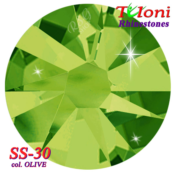 Rhinestones Tuloni SS30 col. Olive 288 mod. Basic HotFix
