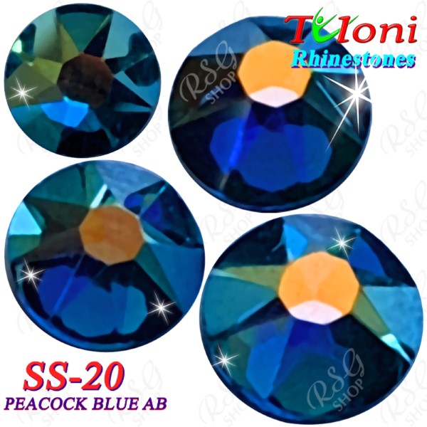 Rhinestones Tuloni SS20 col. Peacock Blue  AB 1440 mod. Basic HotFix