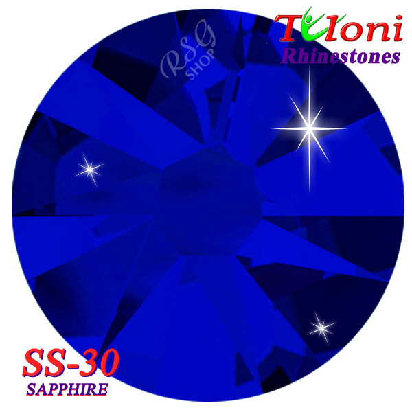 Strass Tuloni SS30 col. Sapphire 288 pcs mod. Basic HotFix