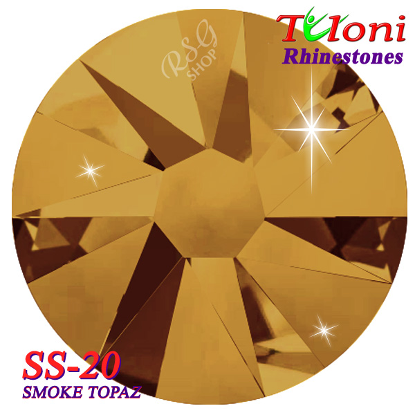 Rhinestones Tuloni SS20 col. Smoke Topaz 1440 mod. Basic HotFix