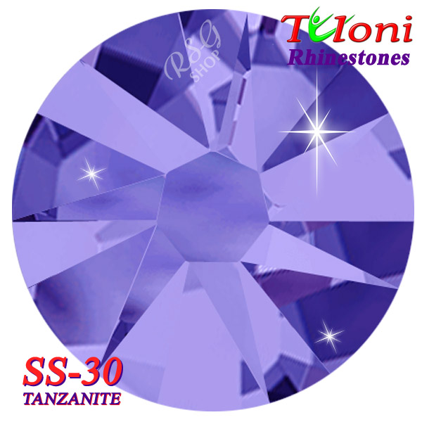 Strass Tuloni SS30 col. Tanzanite 288 mod. Stile HotFix Flat Back