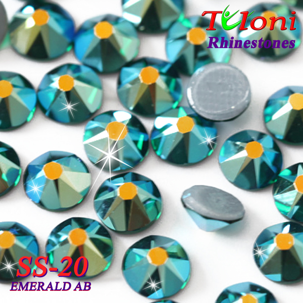 Rhinestones Tuloni SS20 col. Emerald AB 1440 mod. Elite HotFix