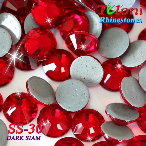 Rhinestones Tuloni SS30 col. Dark Siam 288 mod. Stile HotFix Flat Back