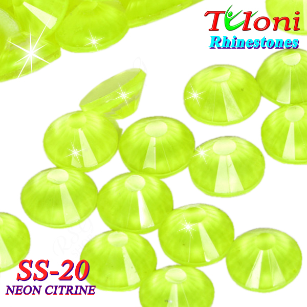 Rhinestones Tuloni SS20 col. Citrine Neon 1440 mod. Basic HotFix