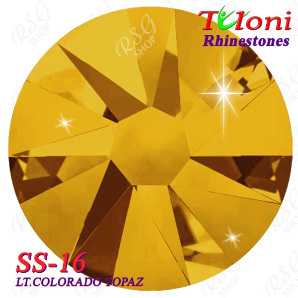 Rhinestones Tuloni SS16 col. Lt.Colorado Topaz 1440 mod. Stile HotFix
