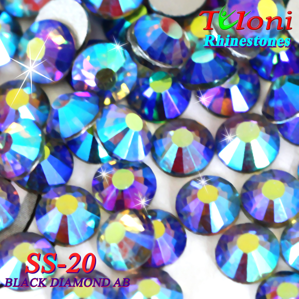 Rhinestones Tuloni SS20 col. Black Diamond AB 1440 mod. Elite HotFix