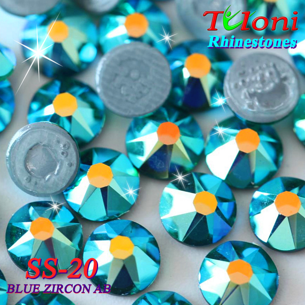 Rhinestones Tuloni SS20 col. Blue Zircon AB 1440 mod. Elite HotFix