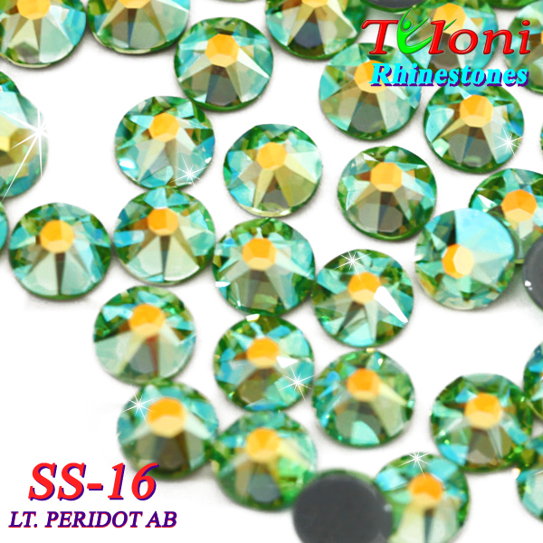 Rhinestones Tuloni SS16 col. Lt. Peridot AB 1440 mod. Elite HotFix