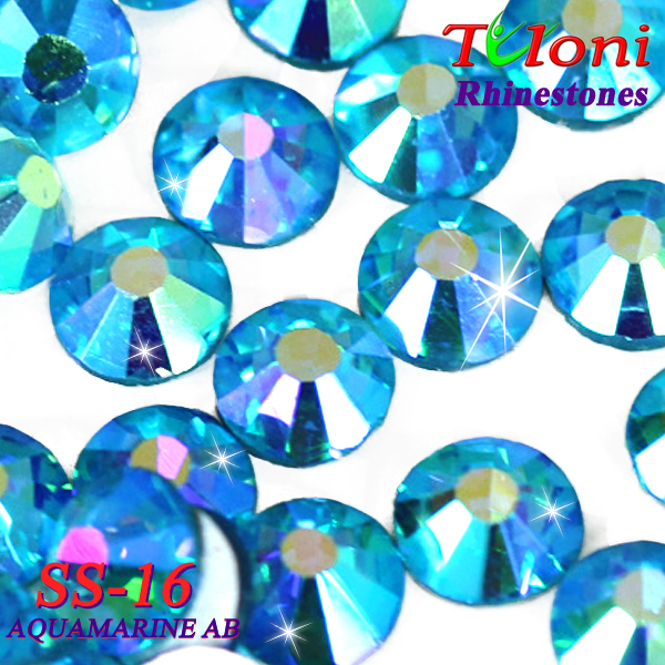 Rhinestones Tuloni SS16 col. Aquamarine AB 1440 mod. Basic HotFix